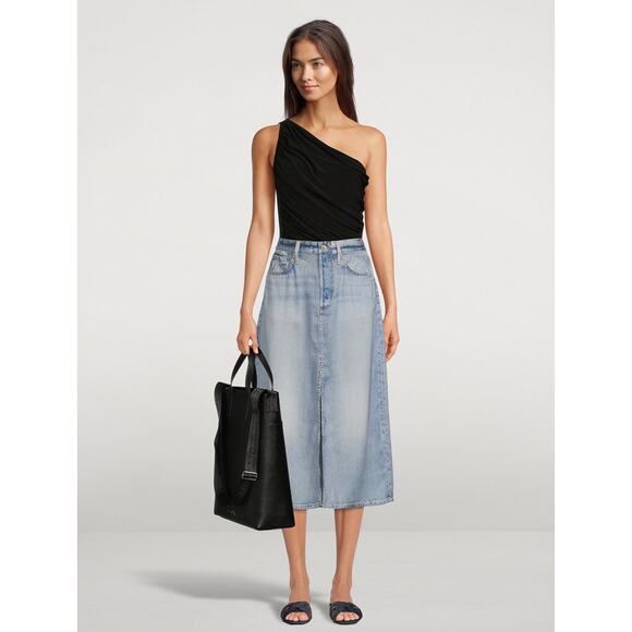 rag & bone Light Blue Midi Skirt L XL - Picture 4 of 14